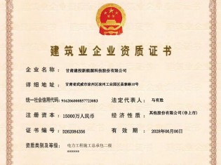 建筑業(yè)企業(yè)資質(zhì)證書（電力工程施工總承包二級）