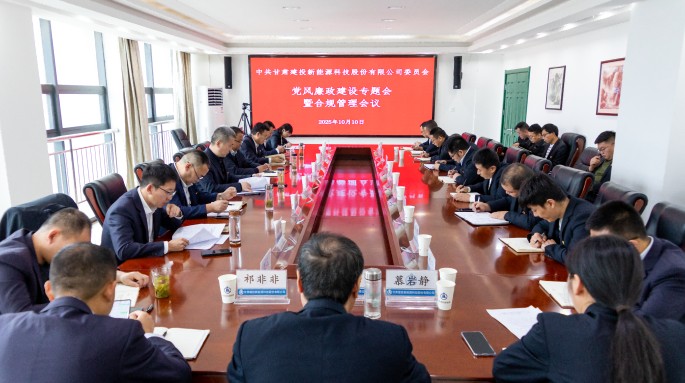 甘肅建投新能源公司召開黨風(fēng)廉政建設(shè)專題會(huì)暨合規(guī)管理會(huì)議 甘肅建投新能源公司召開黨風(fēng)廉政建設(shè)專題會(huì)暨合規(guī)管理會(huì)議